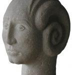 Female Head, sandstone, 42 x 24 x 29 cm, 2014