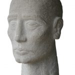 Male Head, sandstone, 42 x 18 x 23 cm, 2014