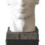 Portrait of the Artist as a Stoic Philosopher, fired clay with wood and metal, H. 54 cm, 2012